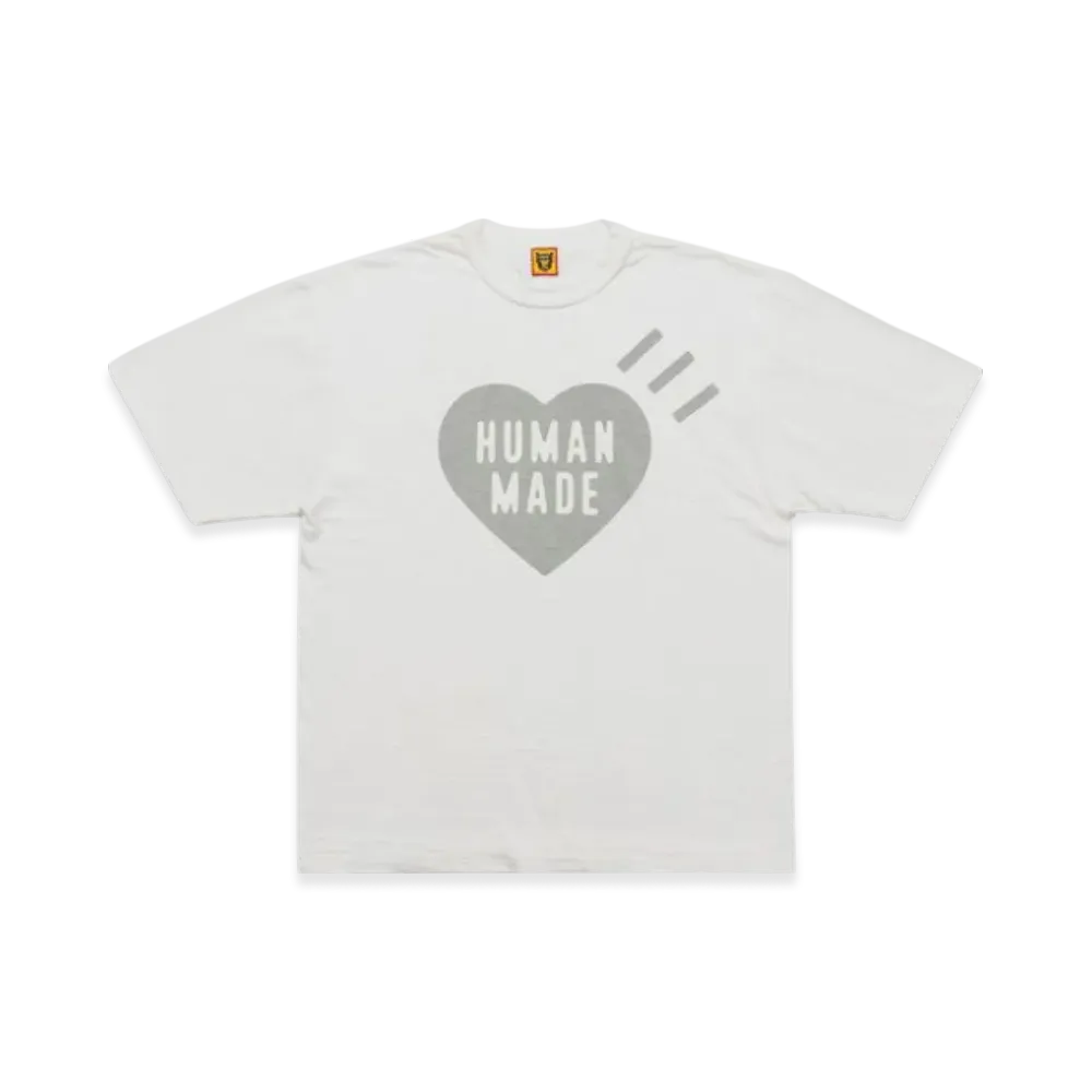 HUMAN MADE Heart T-Shirt White Gray Sapporo Store Exclusive "White/Gray"
