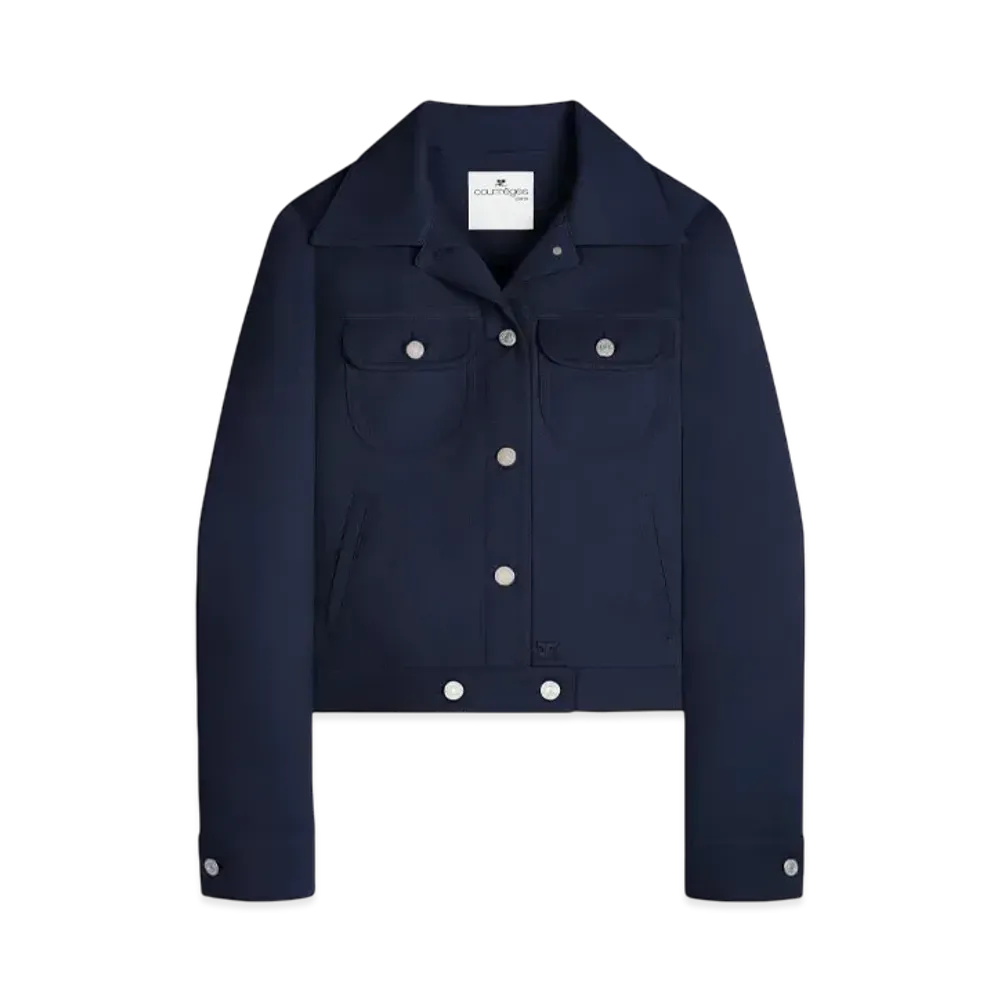 Courreges Twill Trucker Jacket "Navy"