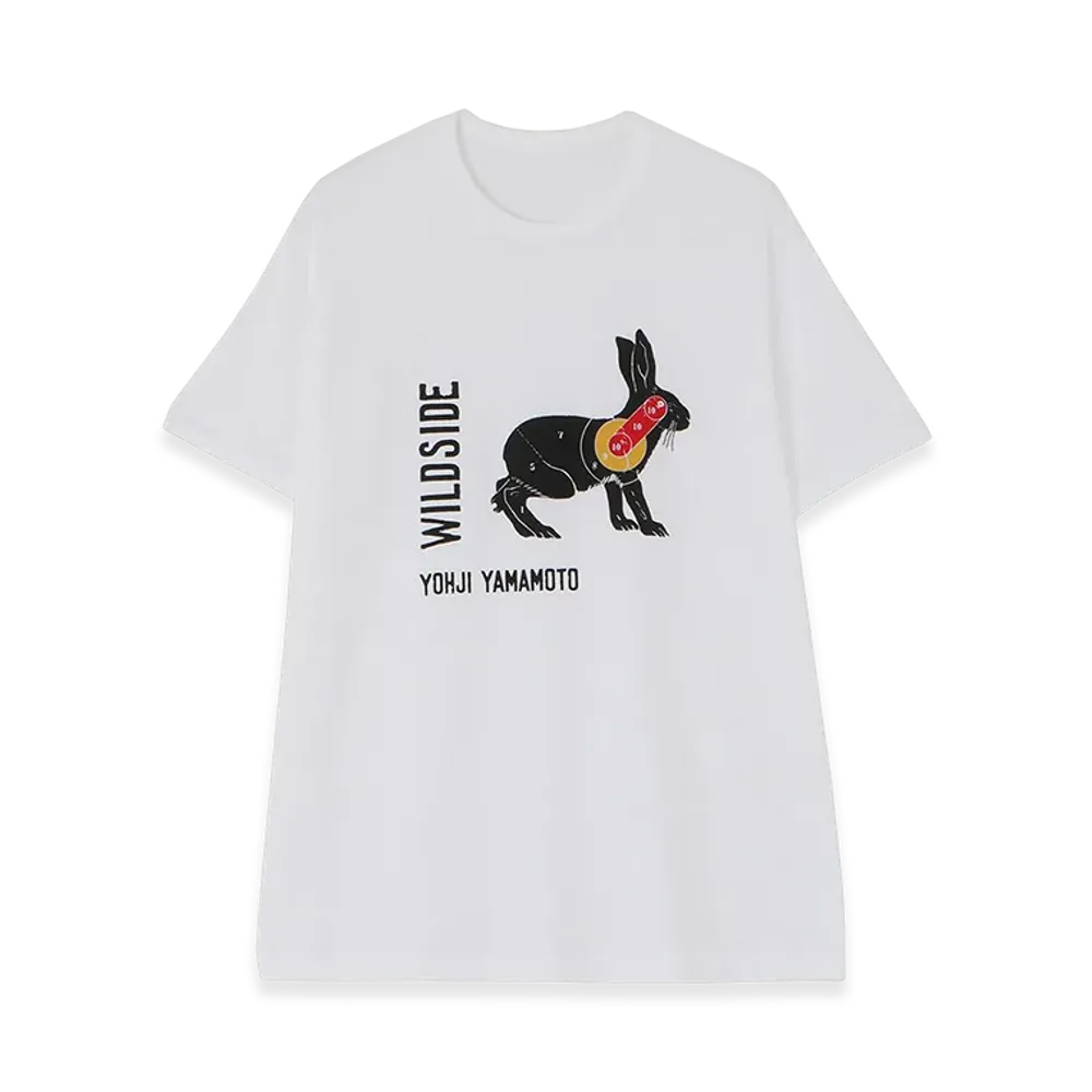 WILDSIDE YOHJI YAMAMOTO Wildside Rabbit Hunting T-Shirt "White"