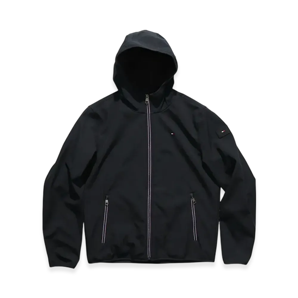TOMMY HILFIGER Softshell Hooded Full-Zip Jacket "Black"