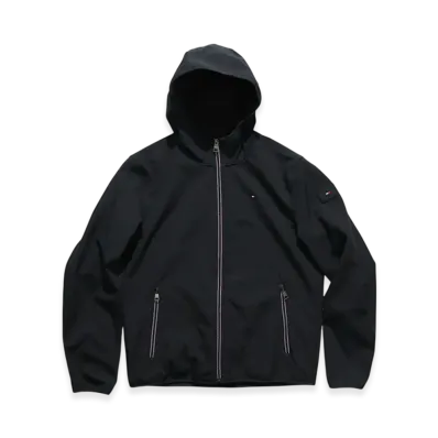 TOMMY HILFIGER Softshell Hooded Full-Zip Jacket "Black"