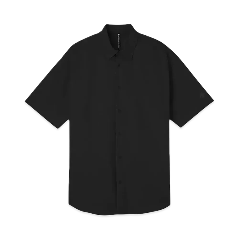 DESCENTE ALLTERRAIN Solotex Half Sleeve Regular Collar Shirt "Smoke Black"