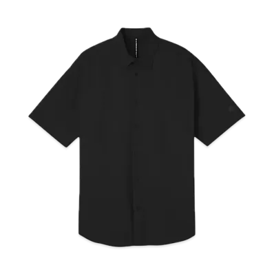 DESCENTE ALLTERRAIN Solotex Half Sleeve Regular Collar Shirt "Smoke Black"
