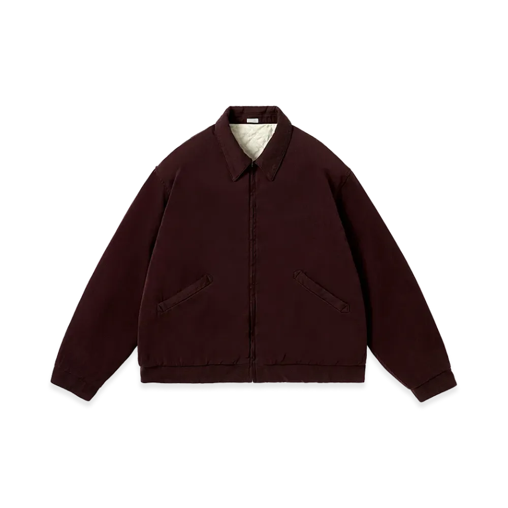 A.PRESSE Washed Silk Rayon Gabardine Jacket "Burgundy"