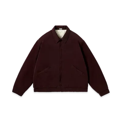 A.PRESSE Washed Silk Rayon Gabardine Jacket "Burgundy"