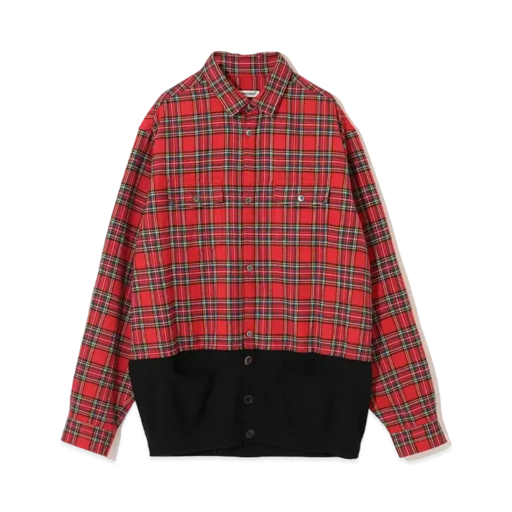 UNDERCOVER Polyester Rayon Shirt "Red"