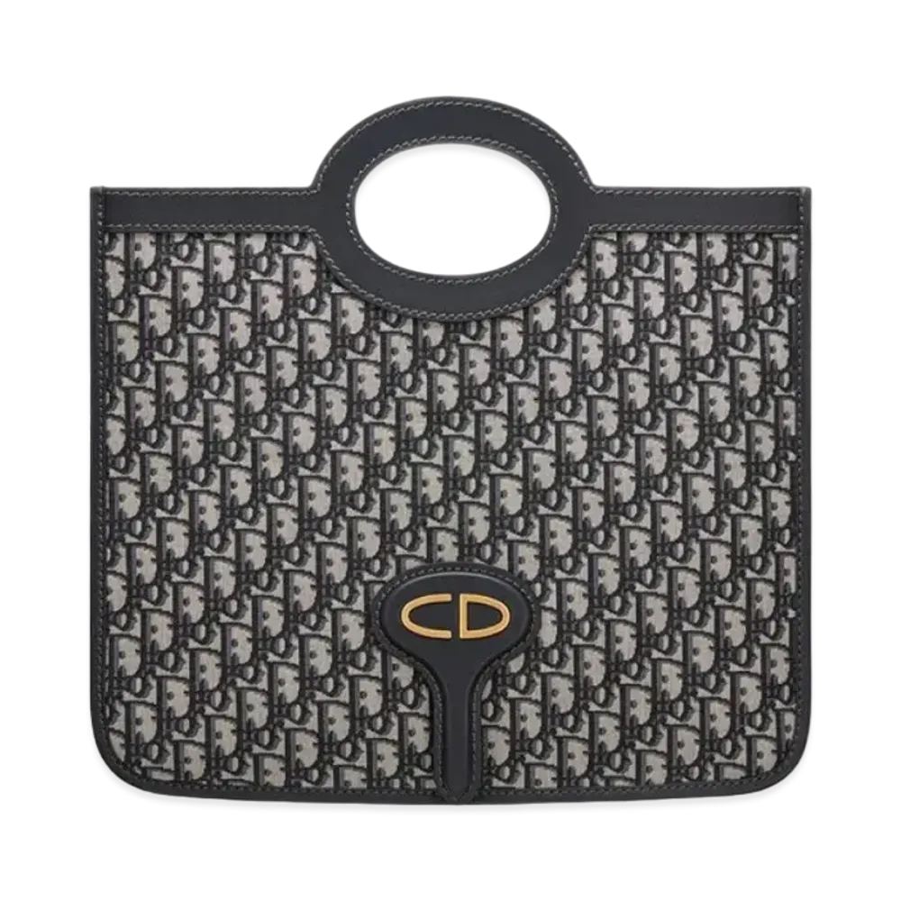 Dior Dior Oblique Jacquard Foldable Clutch "Blue"