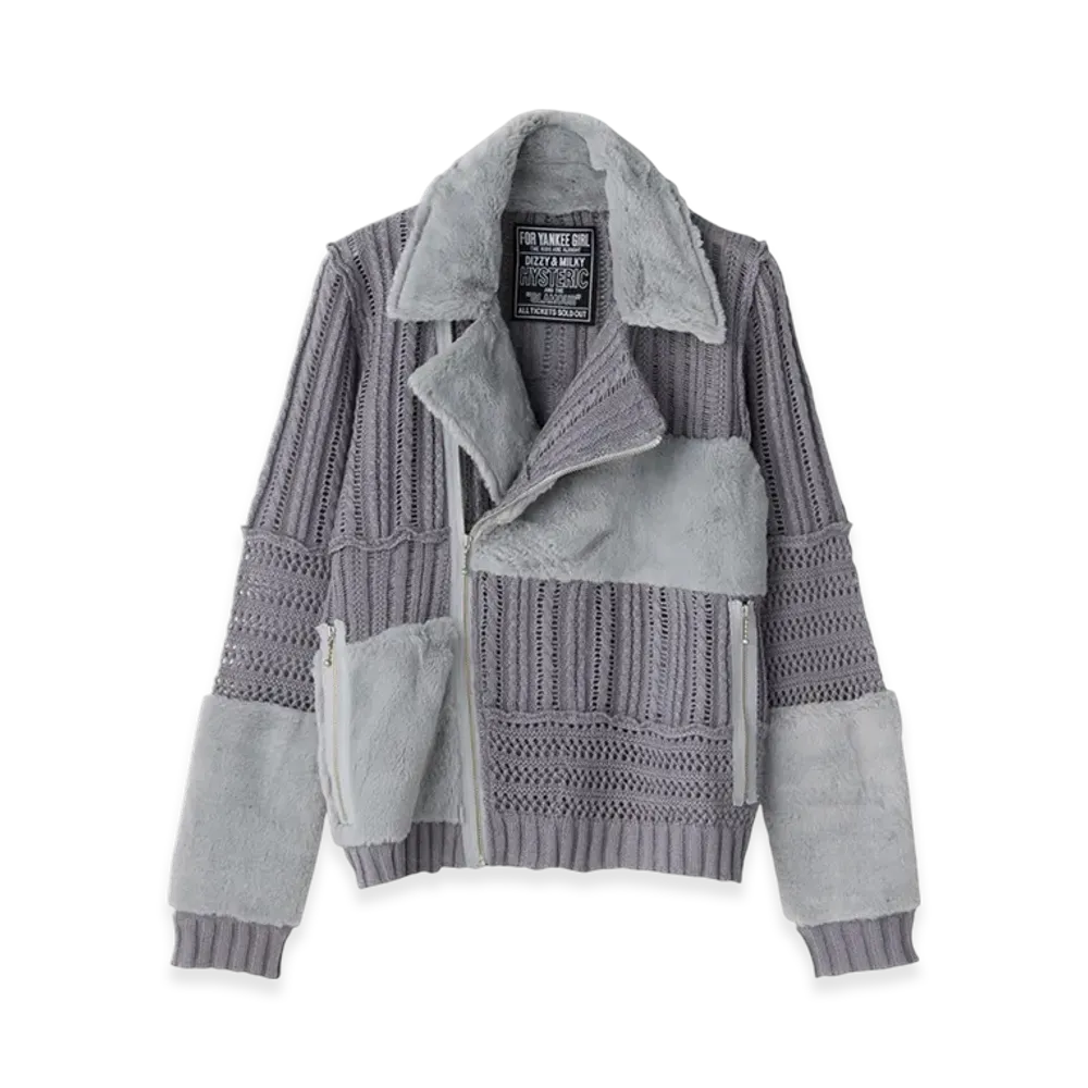HYSTERIC GLAMOUR Scratch Riders Jacket "Gray"
