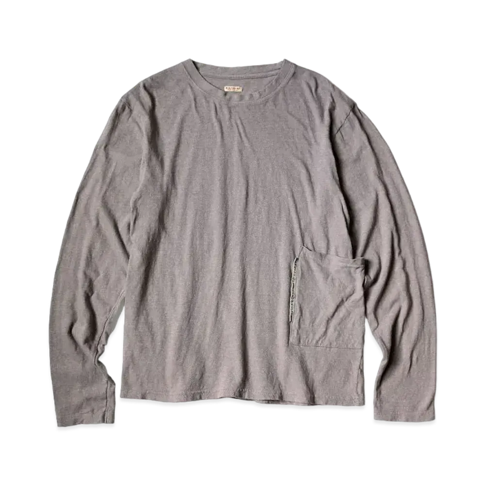 KAPITAL Gauze India Biscuit Pocket Long Tee "Light Purple"