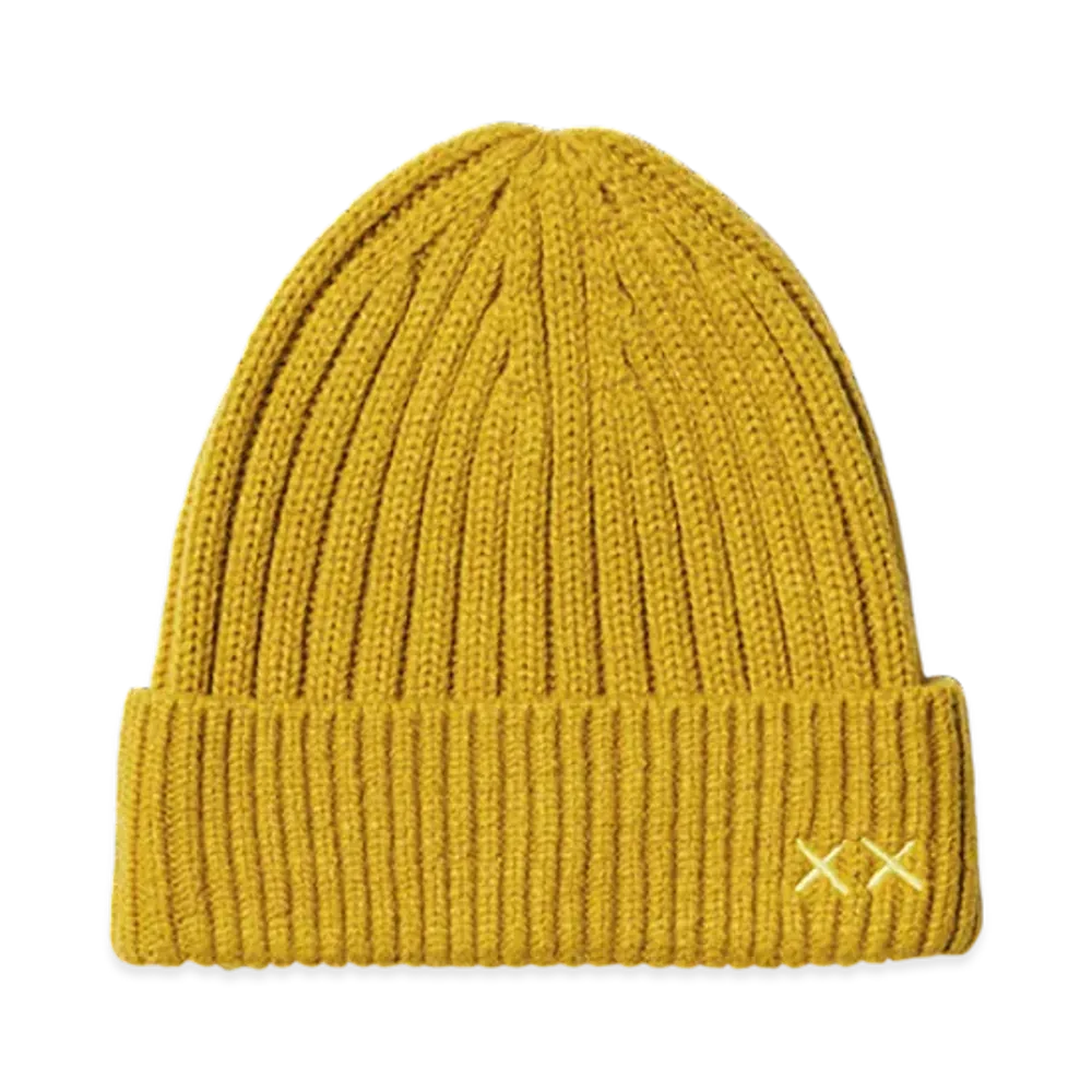 Uniqlo x KAWS Winter Heattech Knit Cap "Yellow"