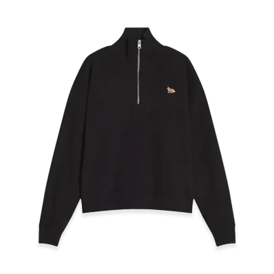 Maison Kitsune Women's Baby Fox Half Zipped Sweatshirt "Black"