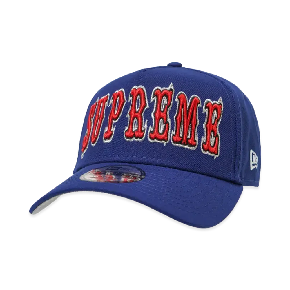 Supreme Gothic Outline Adjustable New Era "Navy"