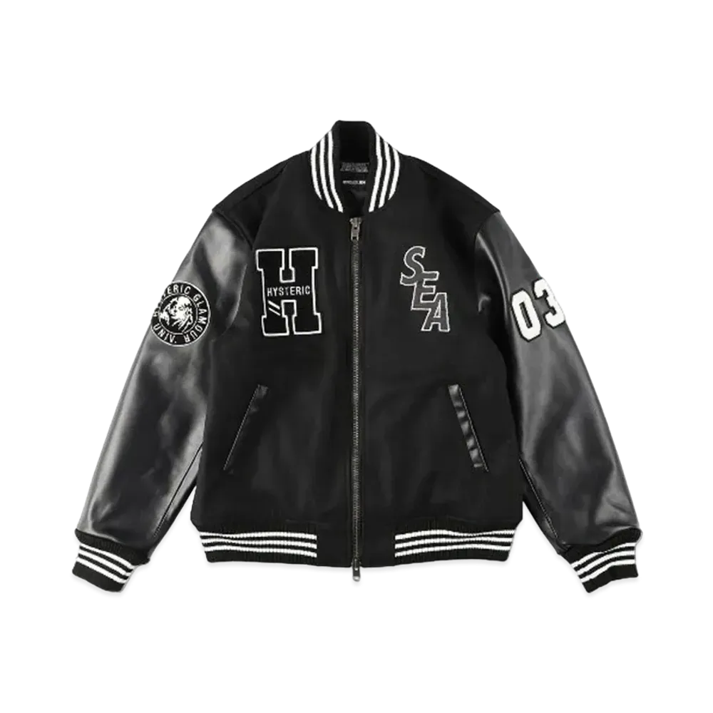 WIND AND SEA x HYSTERIC GLAMOUR Stadium Jumper "Black"