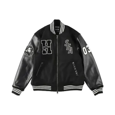 WIND AND SEA x HYSTERIC GLAMOUR Stadium Jumper "Black"