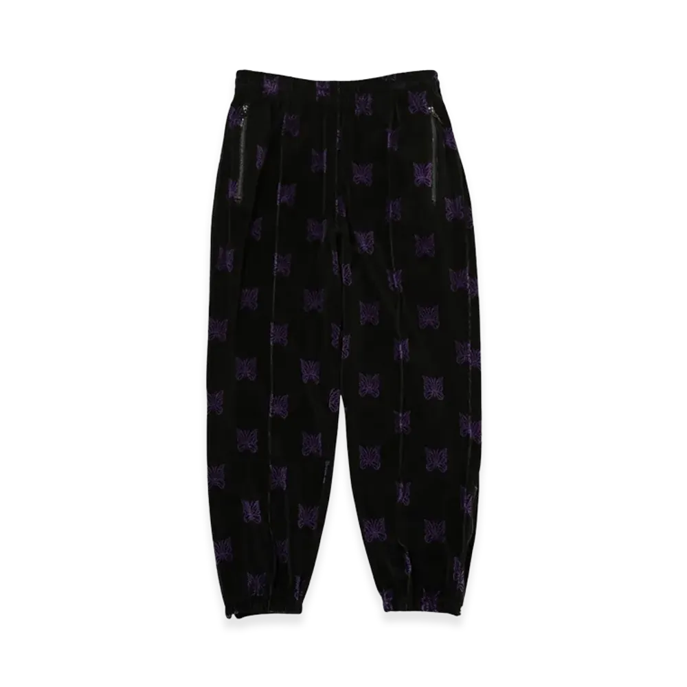 NEEDLES Zipped Track Velour Pants "Black"