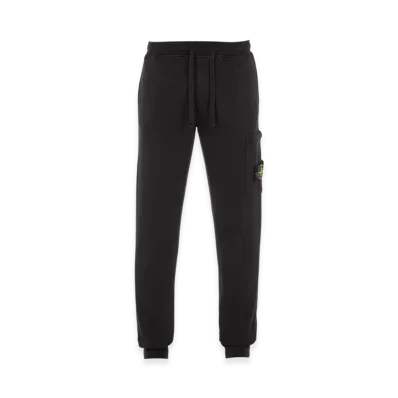 Stone Island 64551 Garment Dyed Cotton Fleece Cargo Sweatpants - 23FW "Black"