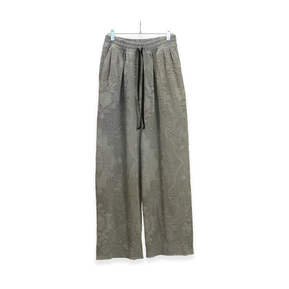 ANCELLM Aging Lace Double Panel Slacks "Gray"