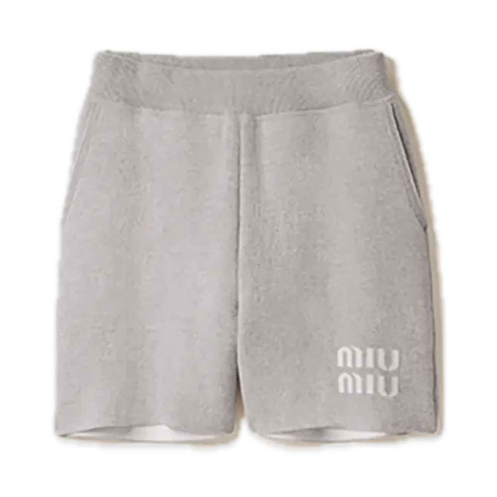 MIU MIU Double Cashmere Shorts "Grey"