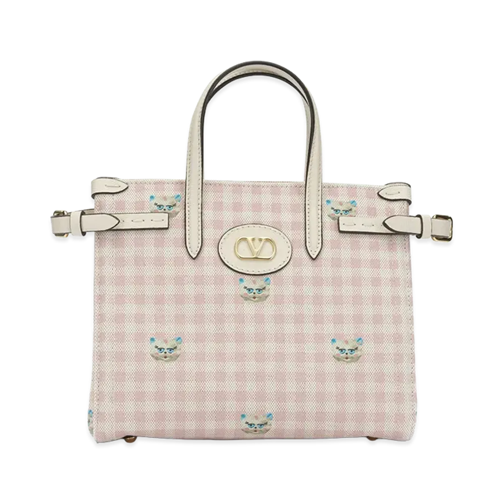 Valentino Women's "Antibes Le Chat De La Maison" Small Hand Bag "Pink"
