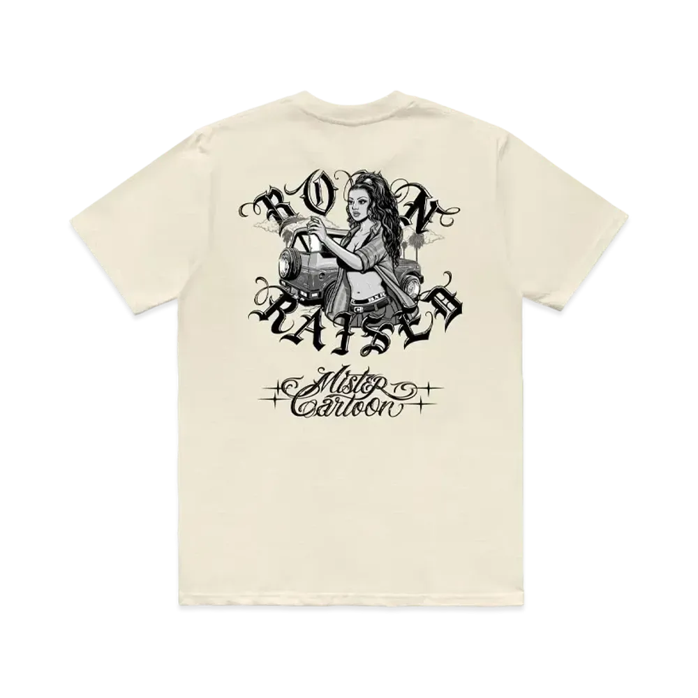 Born x Raised x Mister Cartoon Homegirl Rocker Tee "Cream"
