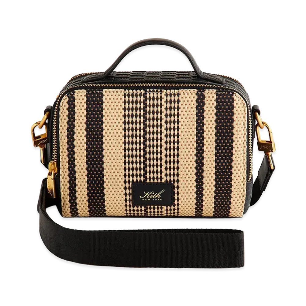 Kith Striped Raffia Double Zip Crossbody "Radiant"