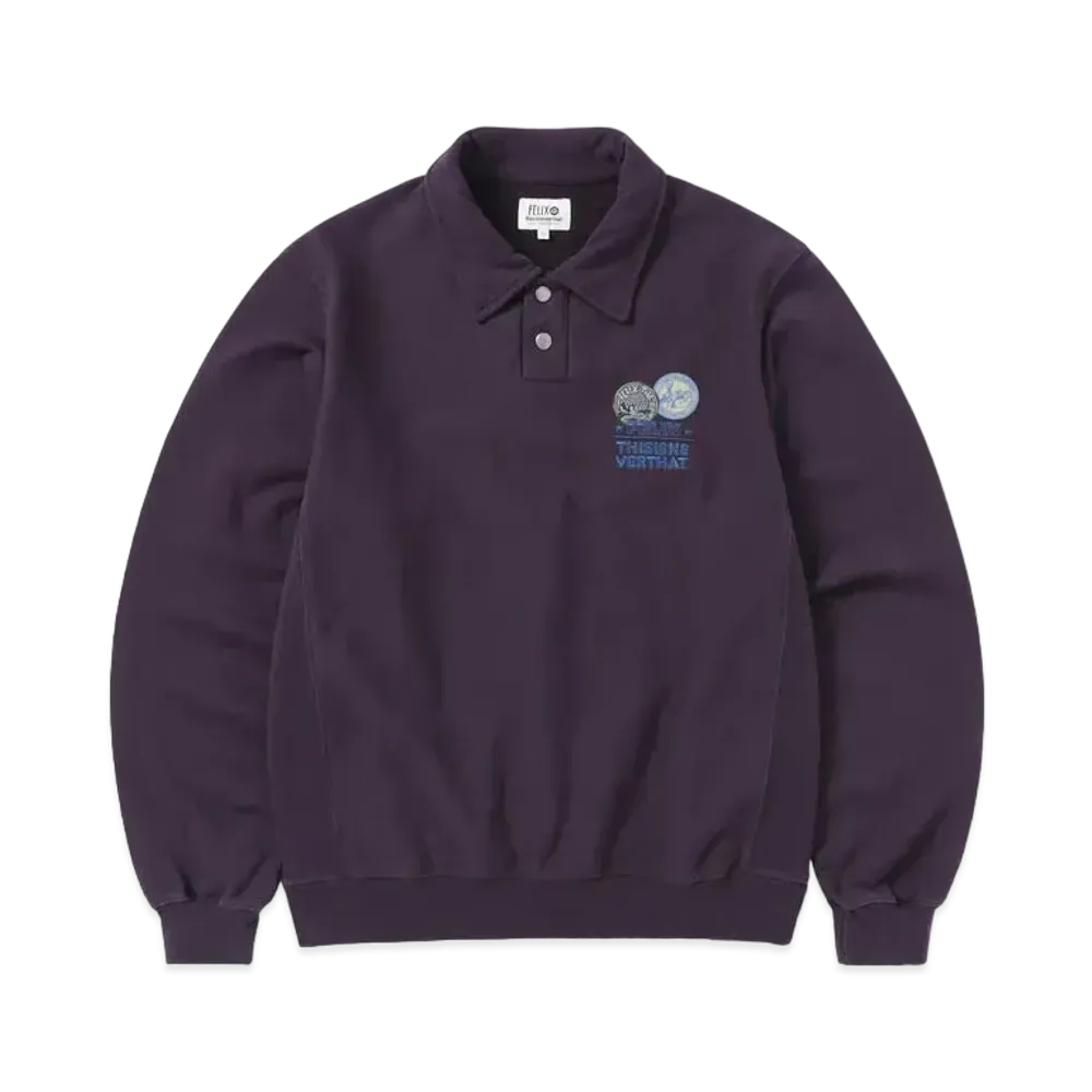 thisisneverthat TNT Felix Collar Sweatshirt "Maroon"