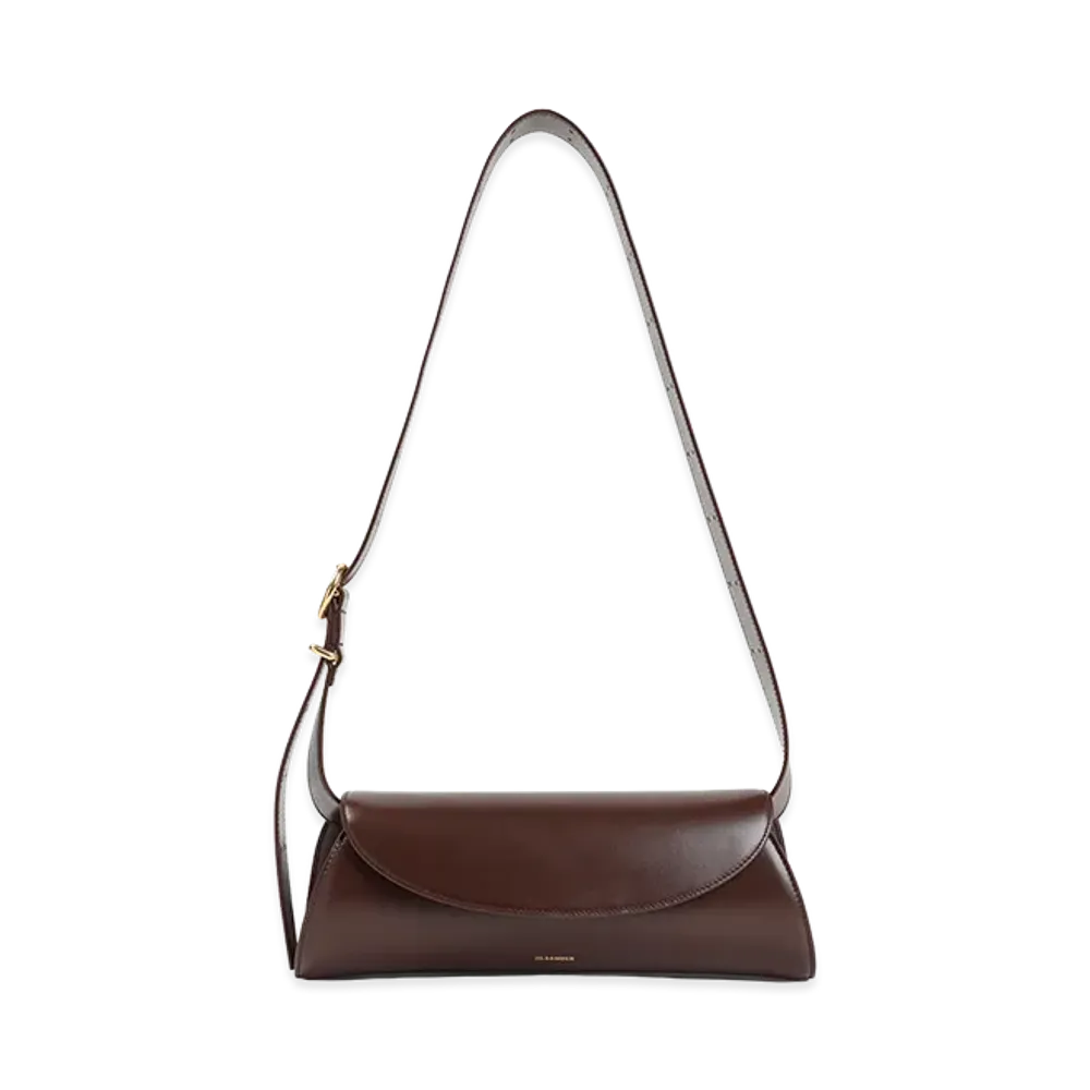 Jil Sander Women's Cannolo Small Shoulder Bag "Brown"