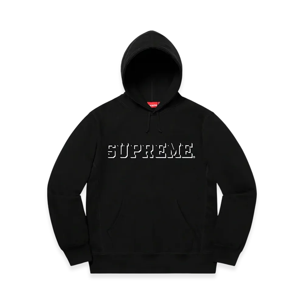 Supreme Drop Shadow Hooded Sweatshirt "Black"