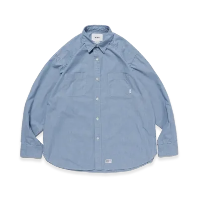 WTAPS Cb / LS / Cotton. Chambray "Indigo"