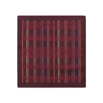 Paul Smith Multi Check Handkerchief "DarkRed"