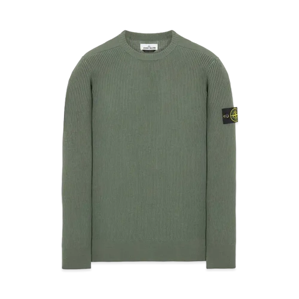 Stone Island 521C2 FULL RIB PURE WOOL "Sage Green"