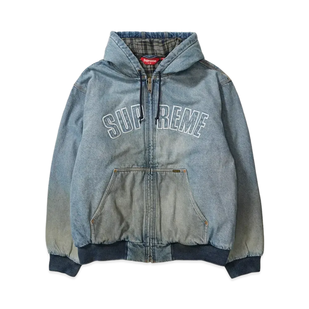 Supreme Reflective Arc Hooded Work Jacket "Denim"