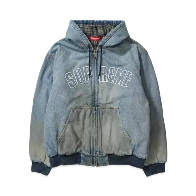 Supreme Reflective Arc Hooded Work Jacket "Denim"