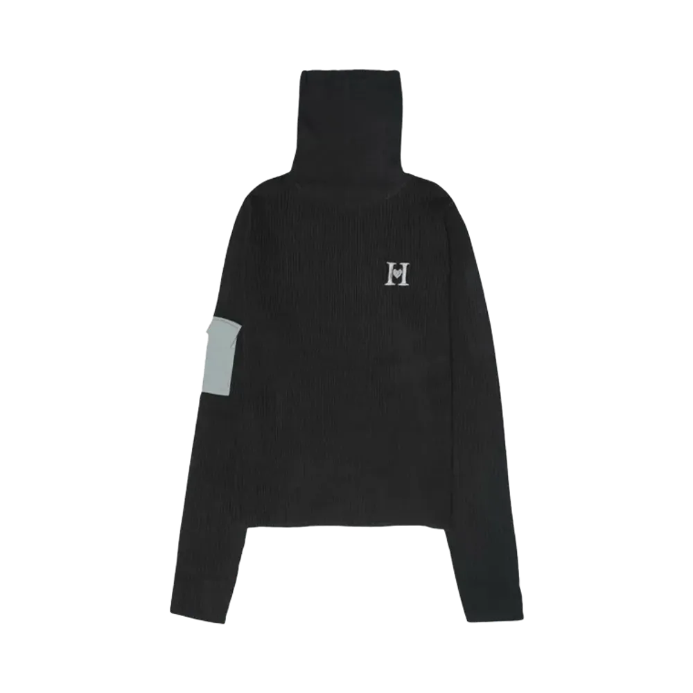 HTH ribbed high neck "CHARCOAL"