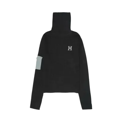 HTH ribbed high neck "CHARCOAL"