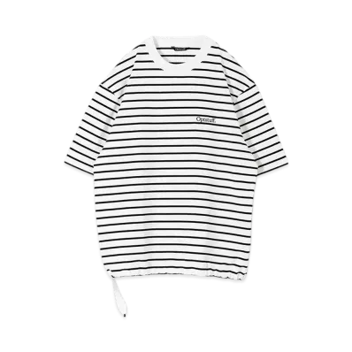 Optstuff Drawstring Border T-Shirt "White"