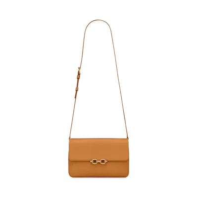 Saint Laurent Le Maillon Satchel In Smooth Leather "Mustard"