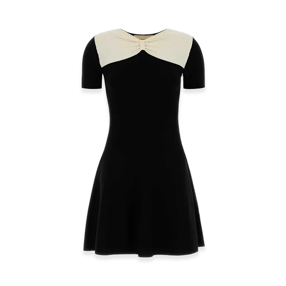 Valentino Women's Viscose Blend Mini Dress "Black"