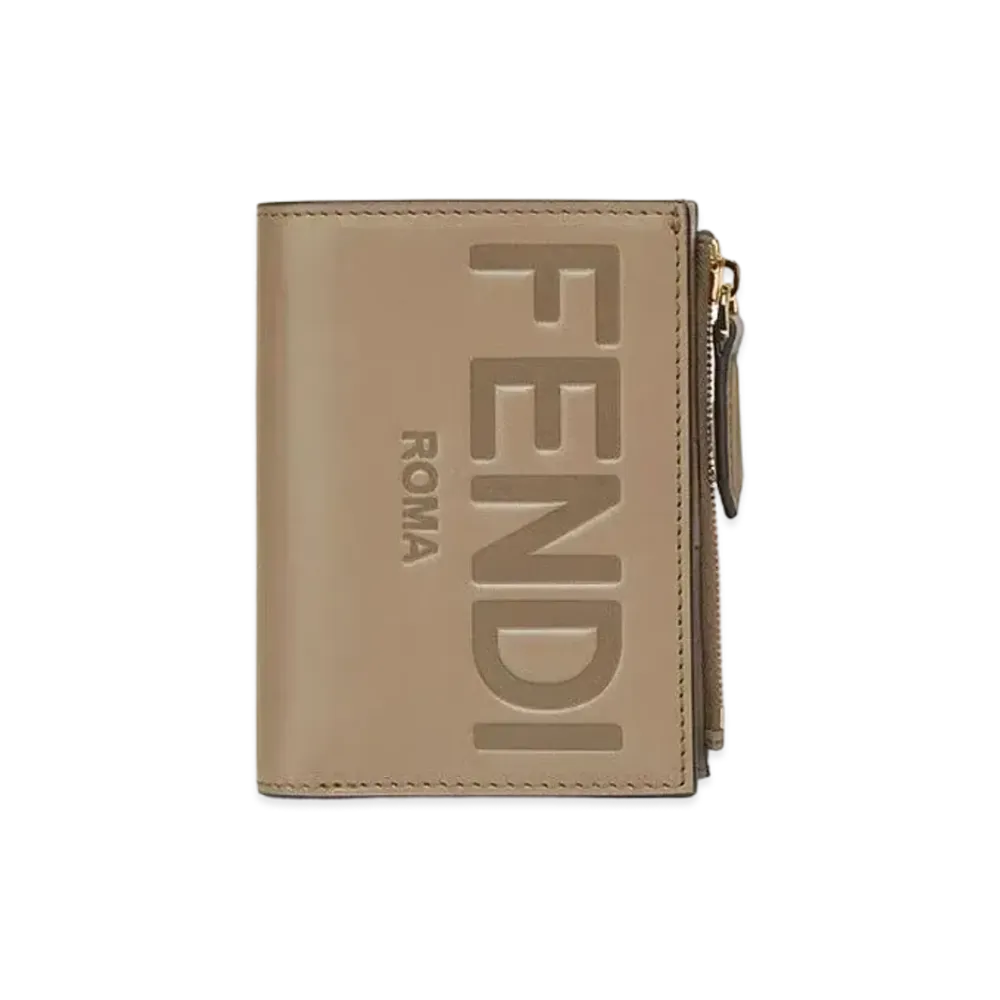FENDI Medium Wallet Leather Wallet "Gray"