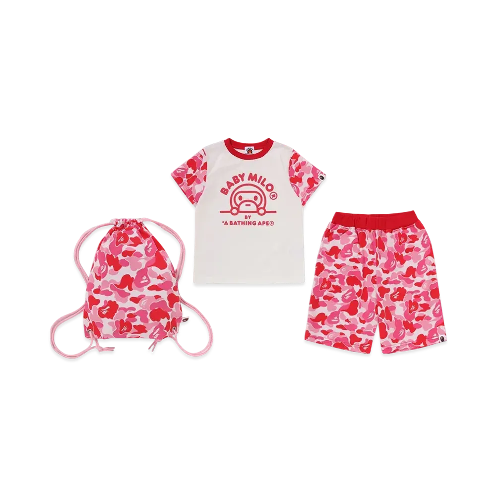 A BATHING APE ABC Camo Baby Milo Kids Gift Set "Pink"