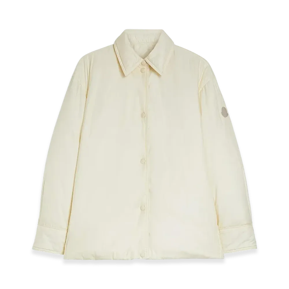 MONCLER x JIL SANDER Down Shirt Jacket Solfur "White Ivory"