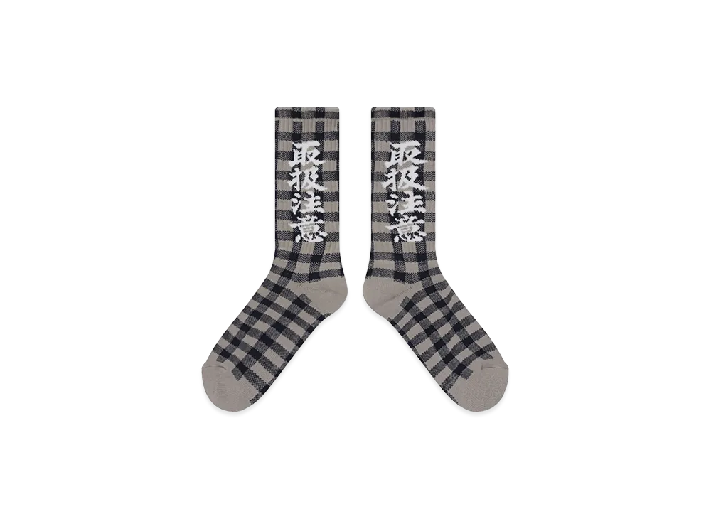 BlackEyePatch Checked HWC Socks "Gray/Navy"