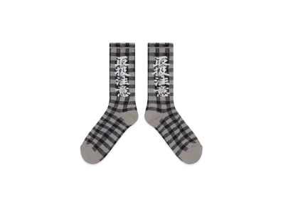 BlackEyePatch Checked HWC Socks "Gray/Navy"