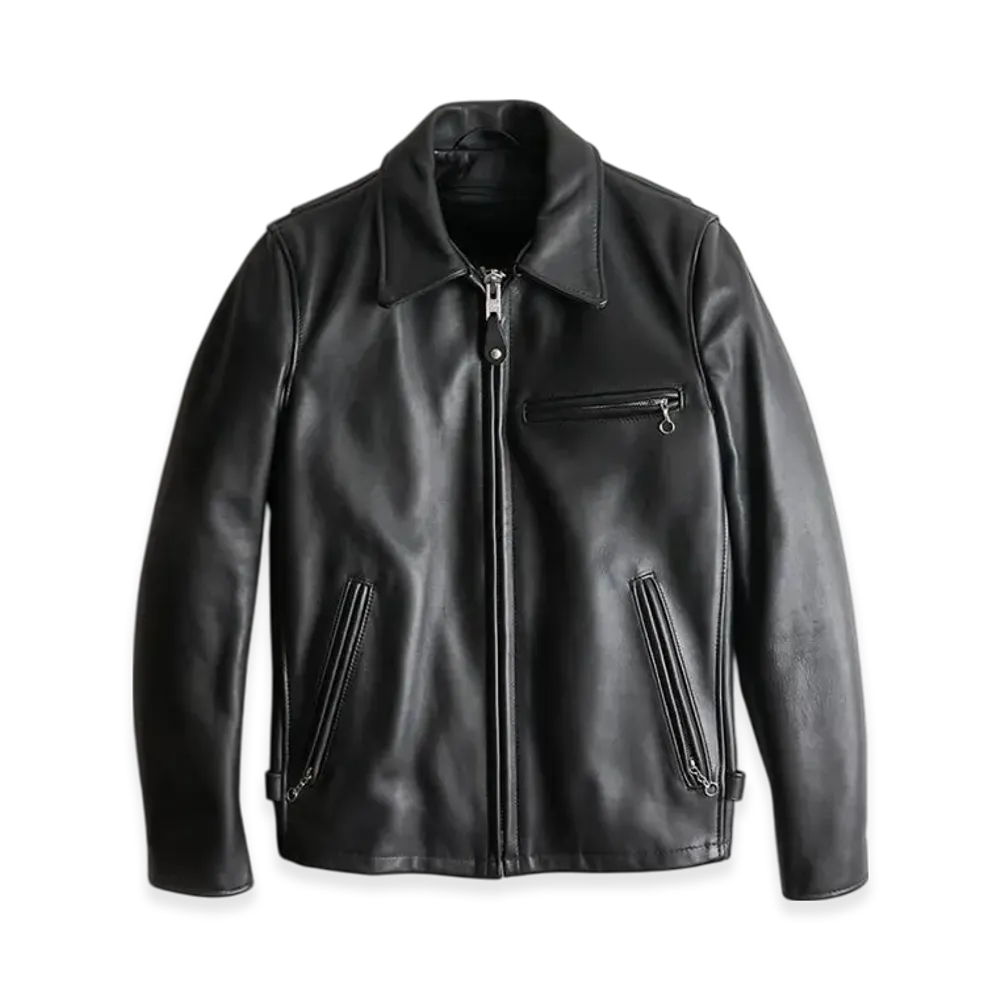 Schott 643 Special Edition Collared Single Riders Jacket Big Size "Black"