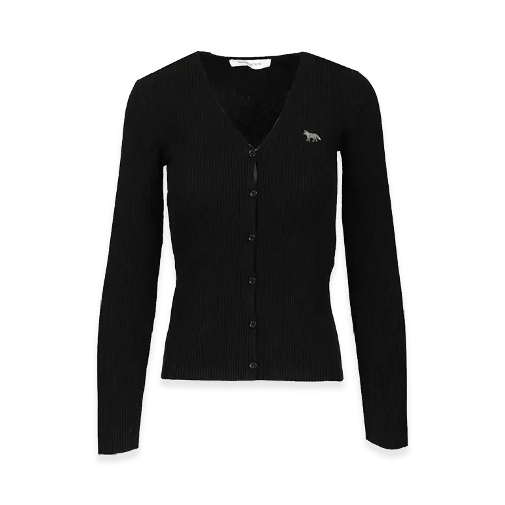 Maison Kitsune Women's 'baby Fox' Cardigan "Black"