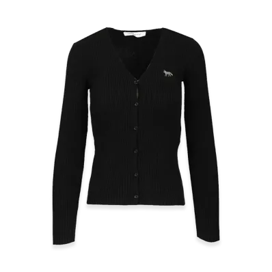 Maison Kitsune Women's 'baby Fox' Cardigan "Black"