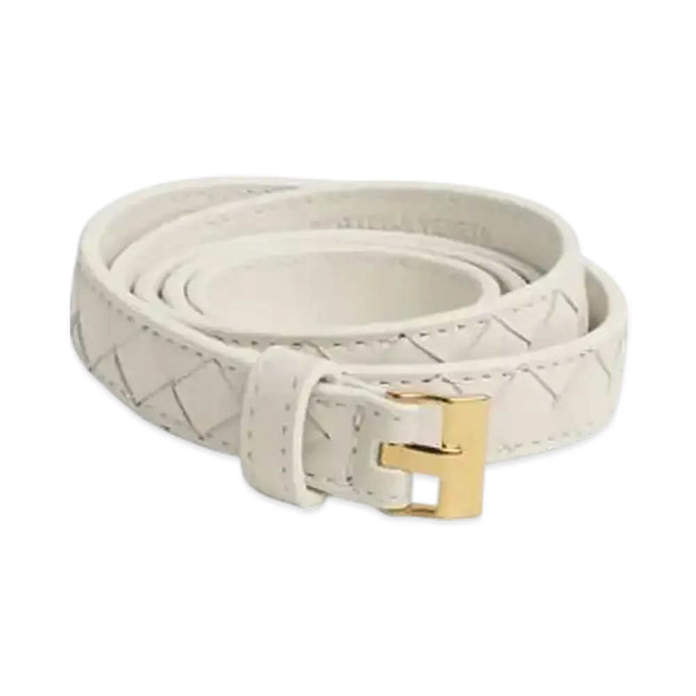 Bottega Veneta Thin Watch Belt "Chalk"