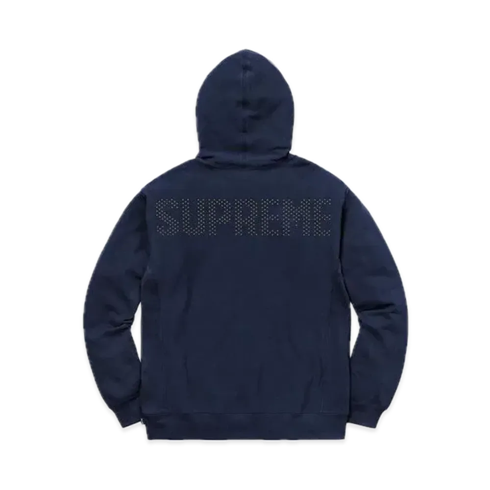 Supreme Studded Hooded Sweatshirt "Navy"