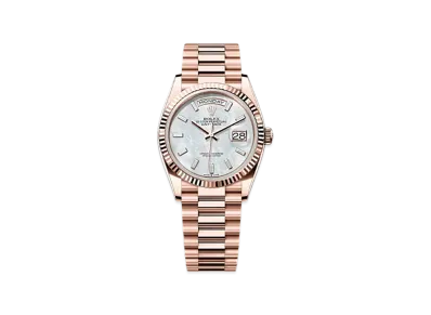 ROLEX Day-Date 36mm Everose Gold 128235 "White Mother-of-Pearl"