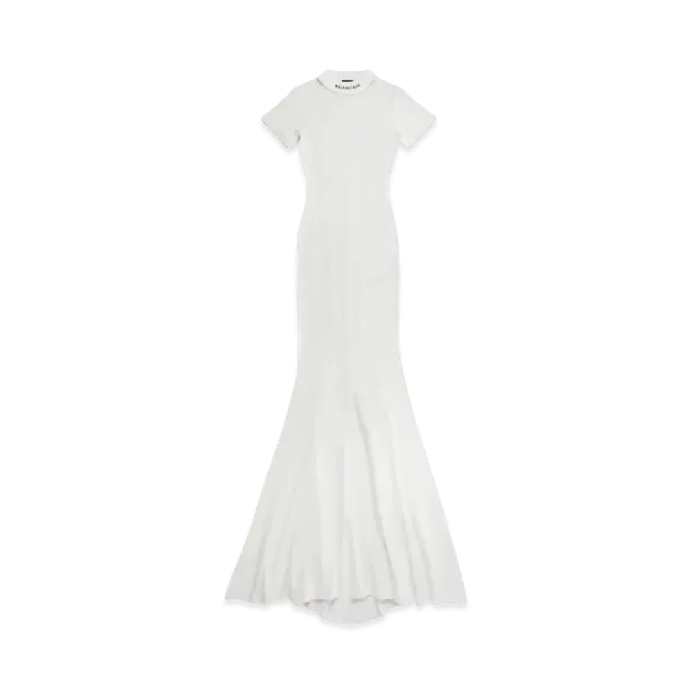 BALENCIAGA Women's T-shirt Maxi Dress "White"